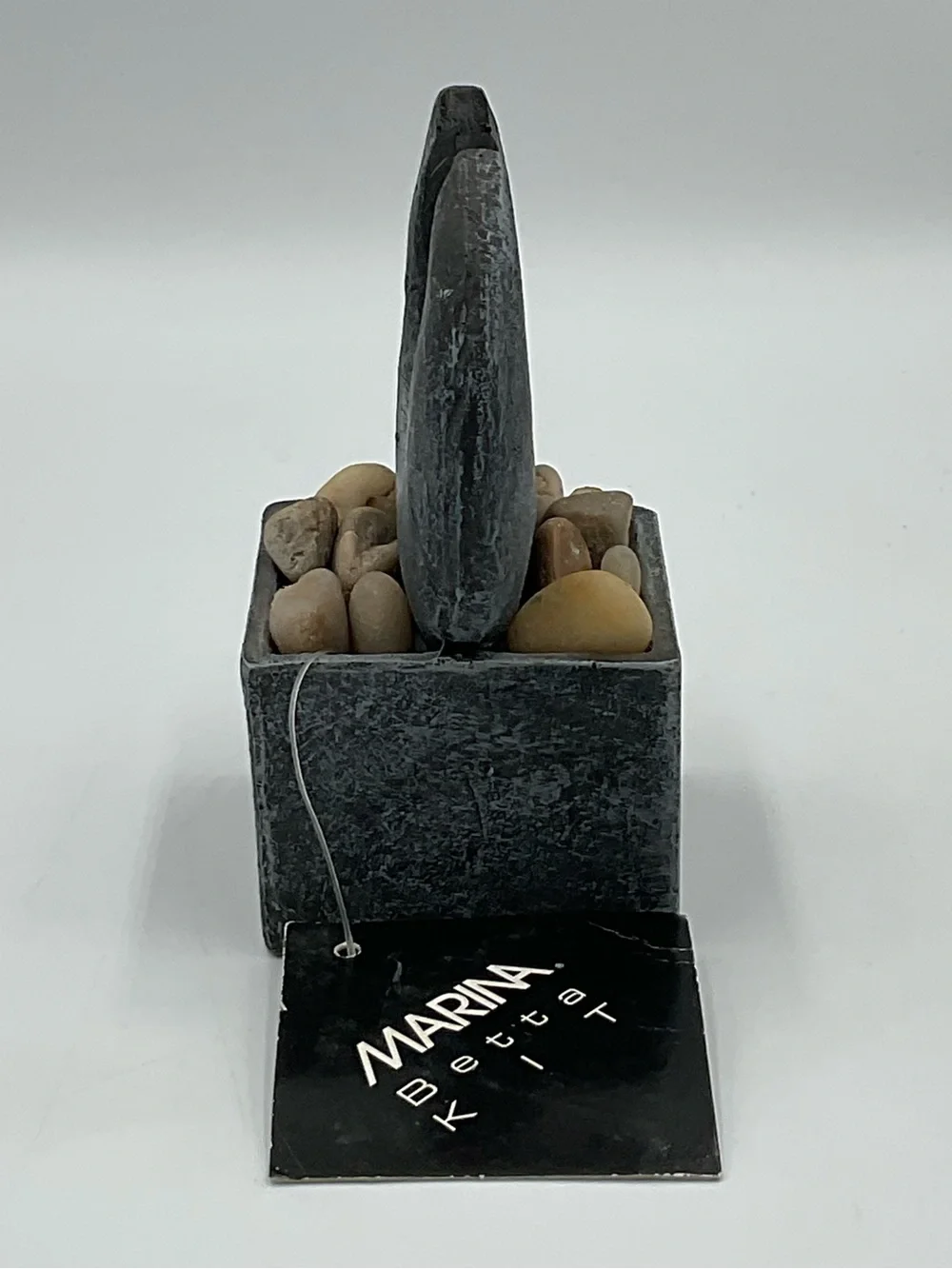 NWT Marina Betta Kit 2L Black Crescent Marble Mini Sculpture